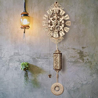 Wood Trick Pendulum Wall Clock Kit to Build, Wooden DIY 3D Wooden Puzzle - Eco Trade Company