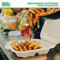 Eco Friendly to Go Containers - Non Soggy, Leak Proof, Disposable to Go Boxes Made from Cornstarch - Eco Trade Company