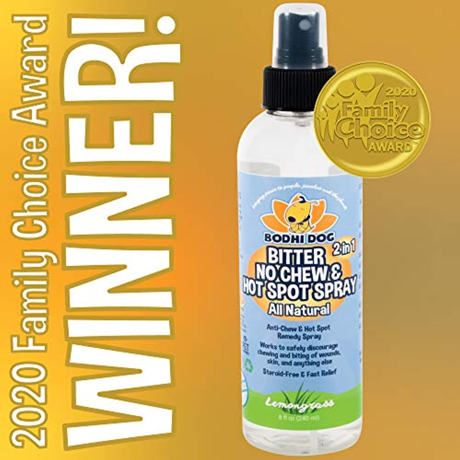 Dog New Bitter 2 in 1 No Chew & Hot Spot Spray | All Natural Anti-Chew Remedy | Safe for Skin, Wounds, Anything Else | Made in USA - Eco Trade Company