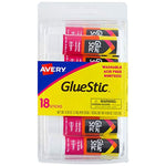 Glue Stick White for Arts and Crafts, Washable, Nontoxic, 0.26 oz. Permanent Glue Stic, 18pk - Eco Trade Company