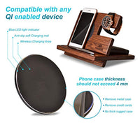 Wood Phone Docking Station Ash Key Holder Wallet Stand Watch Organizer Wireless Charging Pad Compatible with All Qi Devices - Eco Trade Company