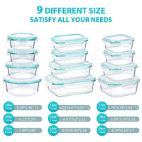 Glass Food Storage Containers with Lids, 24 Pcs Glass Meal Prep Containers, Airtight Glass Bento Boxes, BPA-Free & FDA Approved & Leak Proof - Eco Trade Company