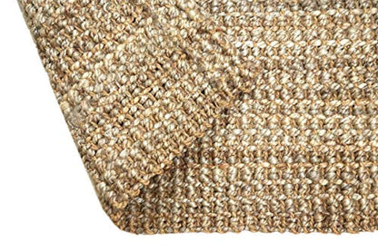 Jute Area Rug Hand Woven by Skilled Artisans, 100% Natural - Eco Trade Company
