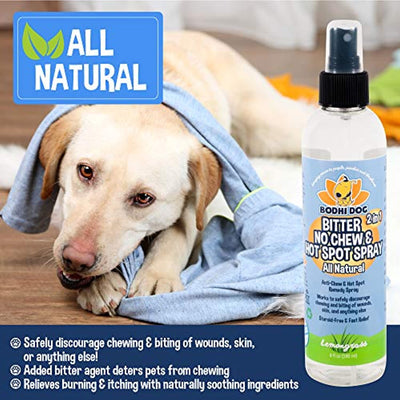 Dog New Bitter 2 in 1 No Chew & Hot Spot Spray | All Natural Anti-Chew Remedy | Safe for Skin, Wounds, Anything Else | Made in USA - Eco Trade Company