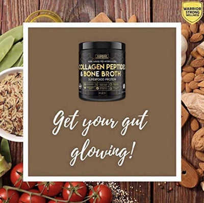 Collagen Peptides & Bone Broth, Pure Grass-Fed Hydrolyzed Collagen Powder Boost for Healthy Skin, Nails, Hair, Joints, Muscles - Eco Trade Company