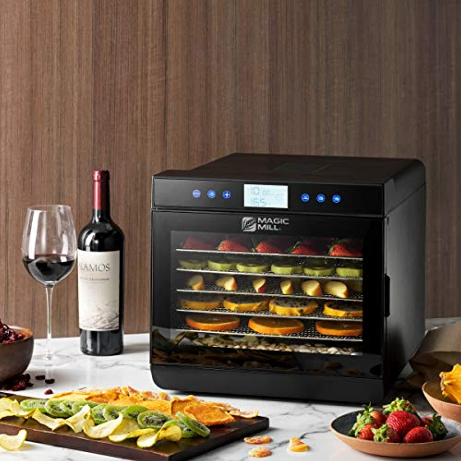 Food Dehydrator - Digital Timer, Temperature Control, Dryer for Jerky, Herb, Meat, Beef, Fruit and Vegetables, 7 Stainless Steel trays - Eco Trade Company