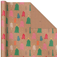 Bright and Bold Christmas Sustainable Kraft Wrapping Paper- Made in USA - Eco Trade Company