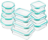 Glass Food Storage Containers with Lids, 24 Pcs Glass Meal Prep Containers, Airtight Glass Bento Boxes, BPA-Free & FDA Approved & Leak Proof - Eco Trade Company