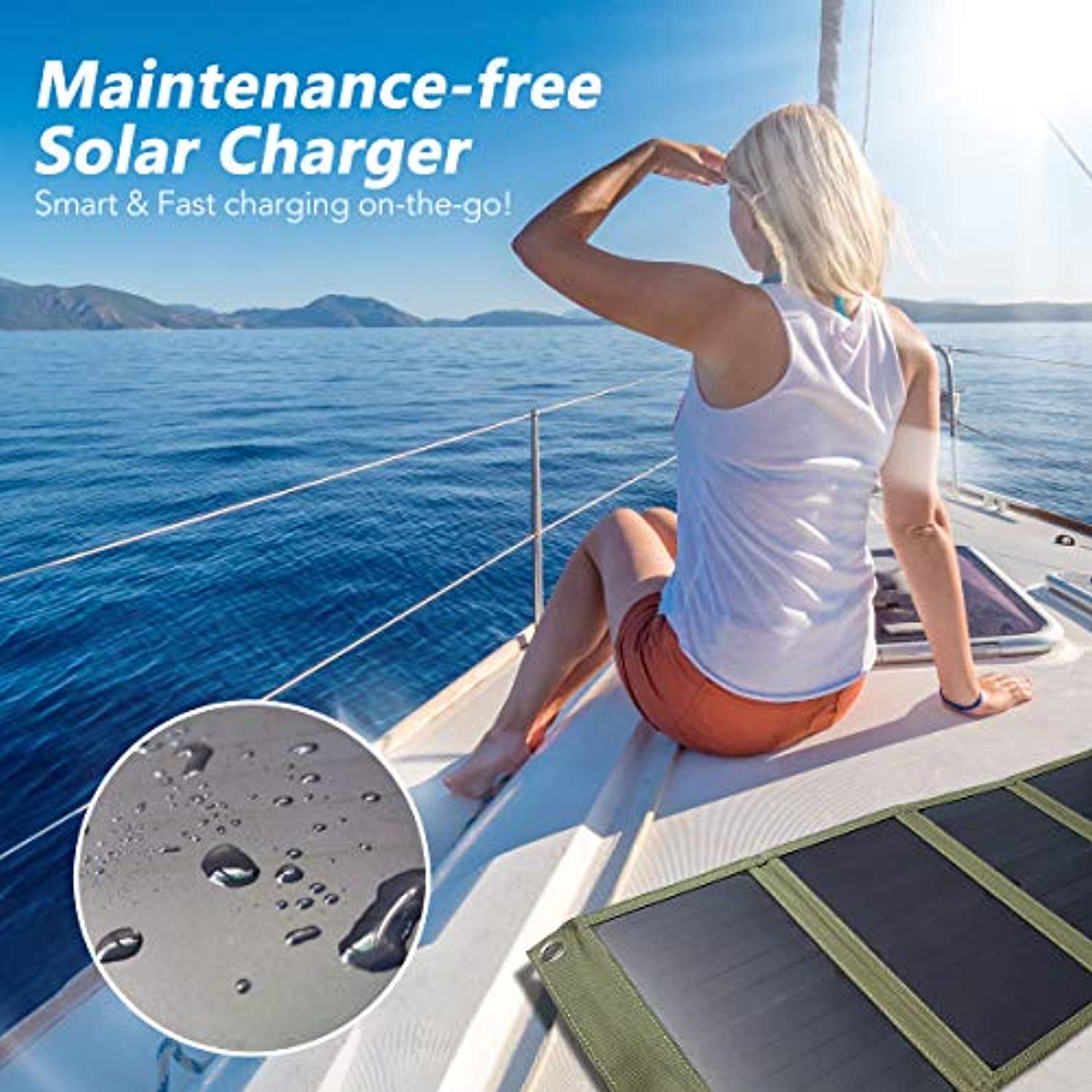 Portable Solar Charger – 60W Foldable Solar Panel with 5V USB and 18V DC for iPhone etc. 5-18V Devices Compatible with Solar Generators Power Stations - Eco Trade Company