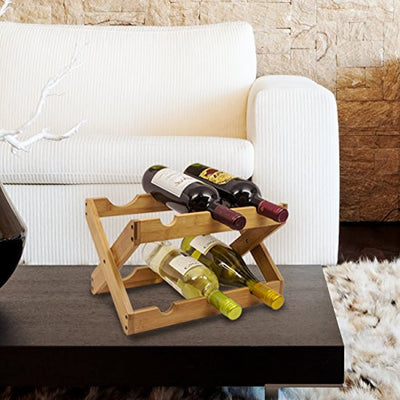 Foldable Countertop Wine Rack 6-Bottles - Eco Trade Company