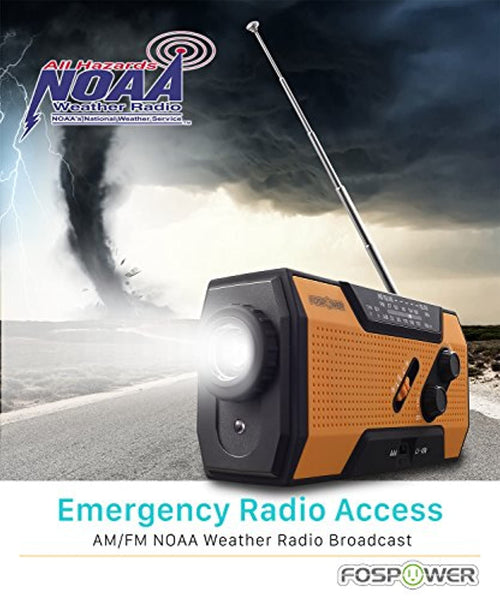 Solar Power Radio Portable, Fospower Emergency Radio