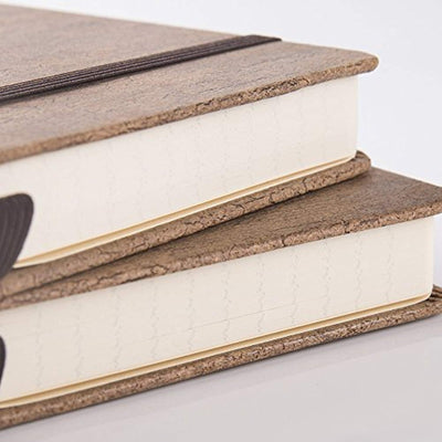 Eco-Friendly Natural Cork Hardcover Writing Notebook with Pen Loop & Premium Thick Paper + Page Dividers Gifts, A5 (5x8) Bound Notebook - Eco Trade Company