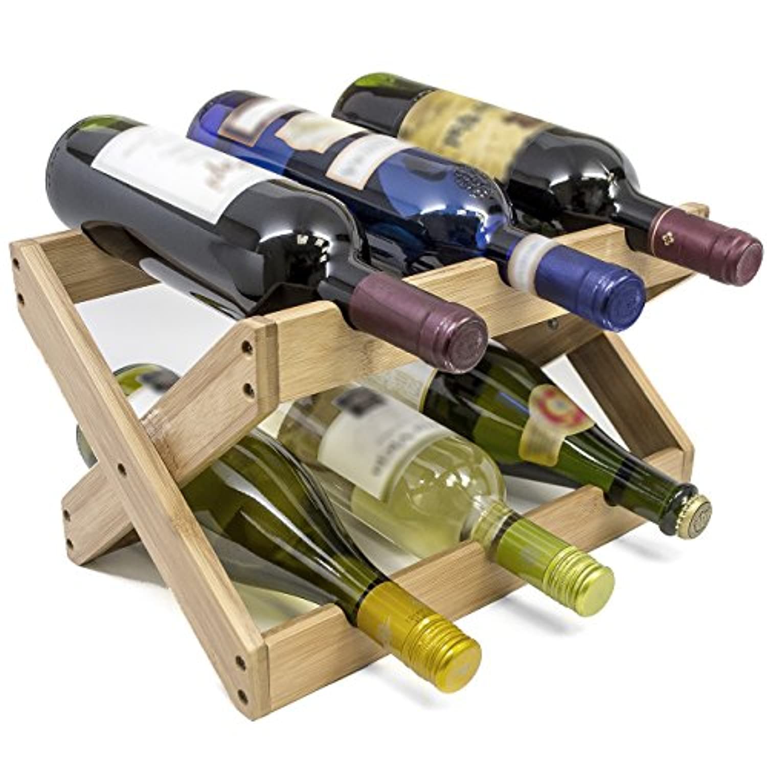 Foldable Countertop Wine Rack 6-Bottles - Eco Trade Company