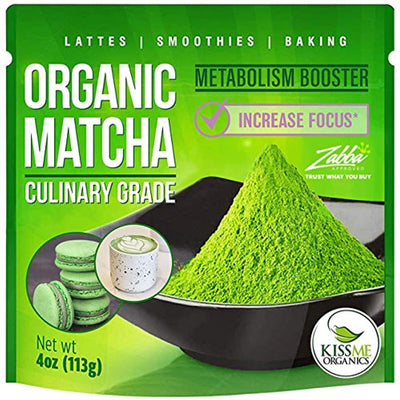 Kiss Me Organics Matcha Green Tea Powder - Organic Japanese Culinary Grade Matcha - Eco Trade Company