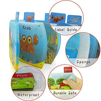 Baby Bath Books, Waterproof Nontoxic Fabric Soft Baby Bath Toys Early Education Activity for Toddler, Infants and Kids - Pack of 6 - Eco Trade Company