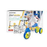 K2 Toddler 3 Wheel Scooter & Ride-On Balance Trike 2-in-1 Adjustable for 2, 3, 4, 5 Year Old Boy or Girl Transforms in Seconds - Eco Trade Company