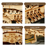 3D Wooden Puzzle for Adults-Mechanical Car Model Kits - Eco Trade Company