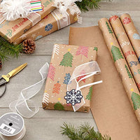 Bright and Bold Christmas Sustainable Kraft Wrapping Paper- Made in USA - Eco Trade Company