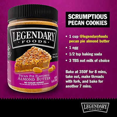 Legendary Foods, Pecan Pie Almond Nut Butter,16 oz Jar, Low Carb and No Added Sugar, Healthy, Paleo, Vegan, Keto-Friendly Snacks 2 Pack - Eco Trade Company