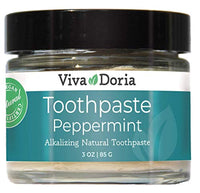 Fluoride Free Natural Toothpaste - Peppermint 3 oz Glass Jar - Eco Trade Company