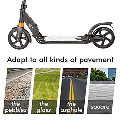 Kids,Adult Scooter with 3 Seconds Easy-Folding System, 220lb Folding Adjustable Scooter with Rear Brake and 200mm Large Wheels - Eco Trade Company