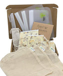 17 PCS Zero Waste ECO Friendly Gift: Reusable Food Storage Bags, Reusable Beeswax Wrap, Mesh Bags, Reusable Straws - Eco Trade Company