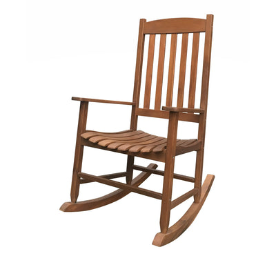 Outdoor Wood Porch Rocking Chair, Weather Resistant Finish - Eco Trade Company