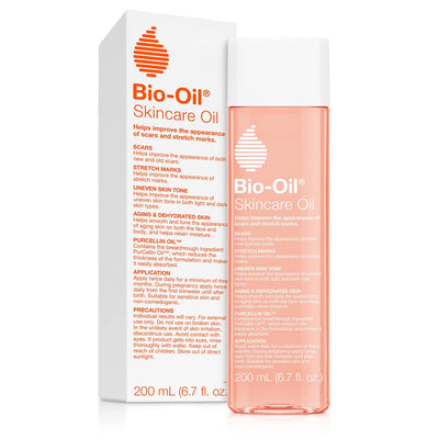 Skincare Oil, Body Oil for Scars and Stretchmarks, Dermatologist Recommended, Non-Comedogenic, For All Skin Types, with Vitamin A, E, 6.7 Fl Oz - Eco Trade Company