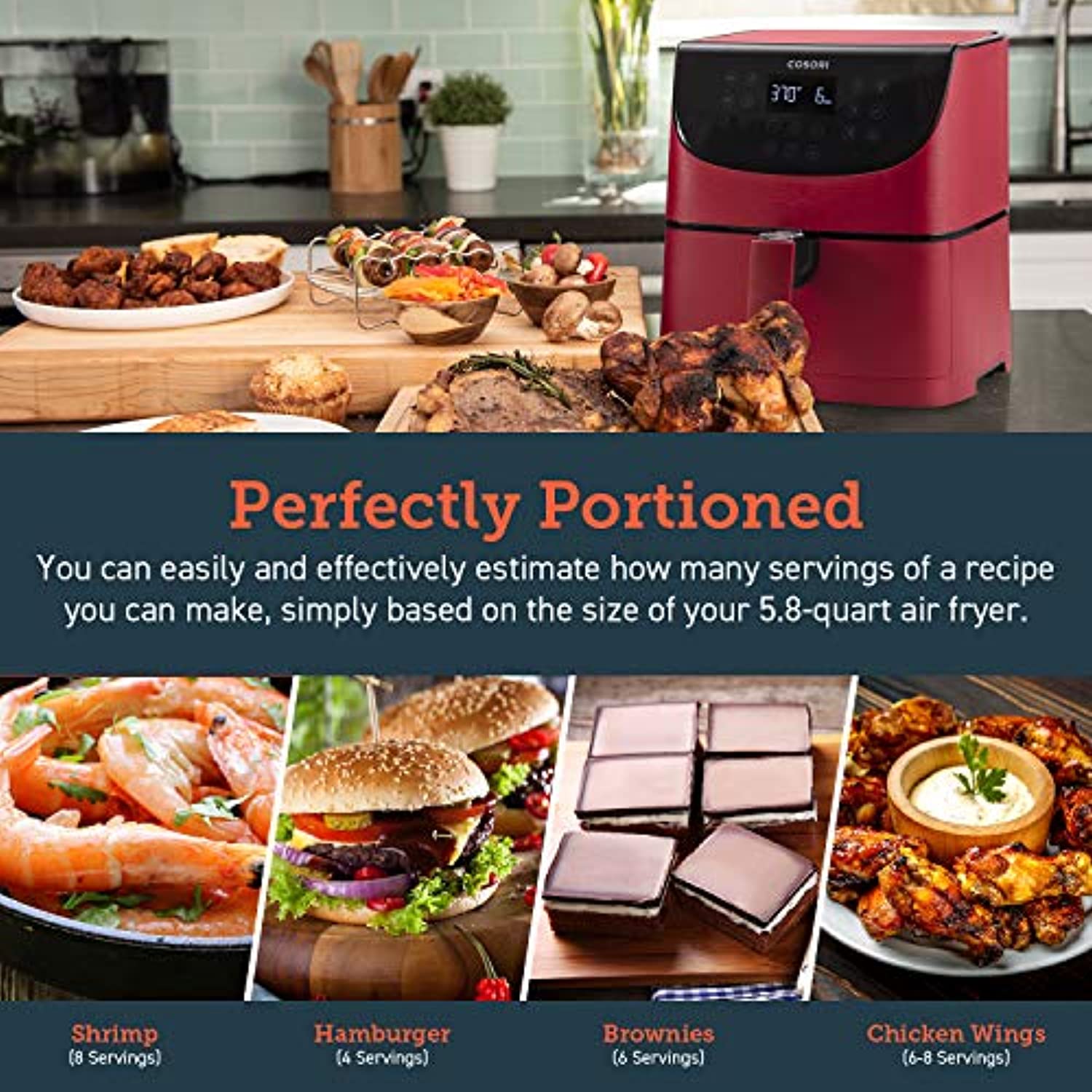 Air Fryer Max XL 5.8 QT Electric Hot Oven Oilless Cooker LED Touch Digital Screen with 11 Presets, Preheat& Shake Reminder - Eco Trade Company