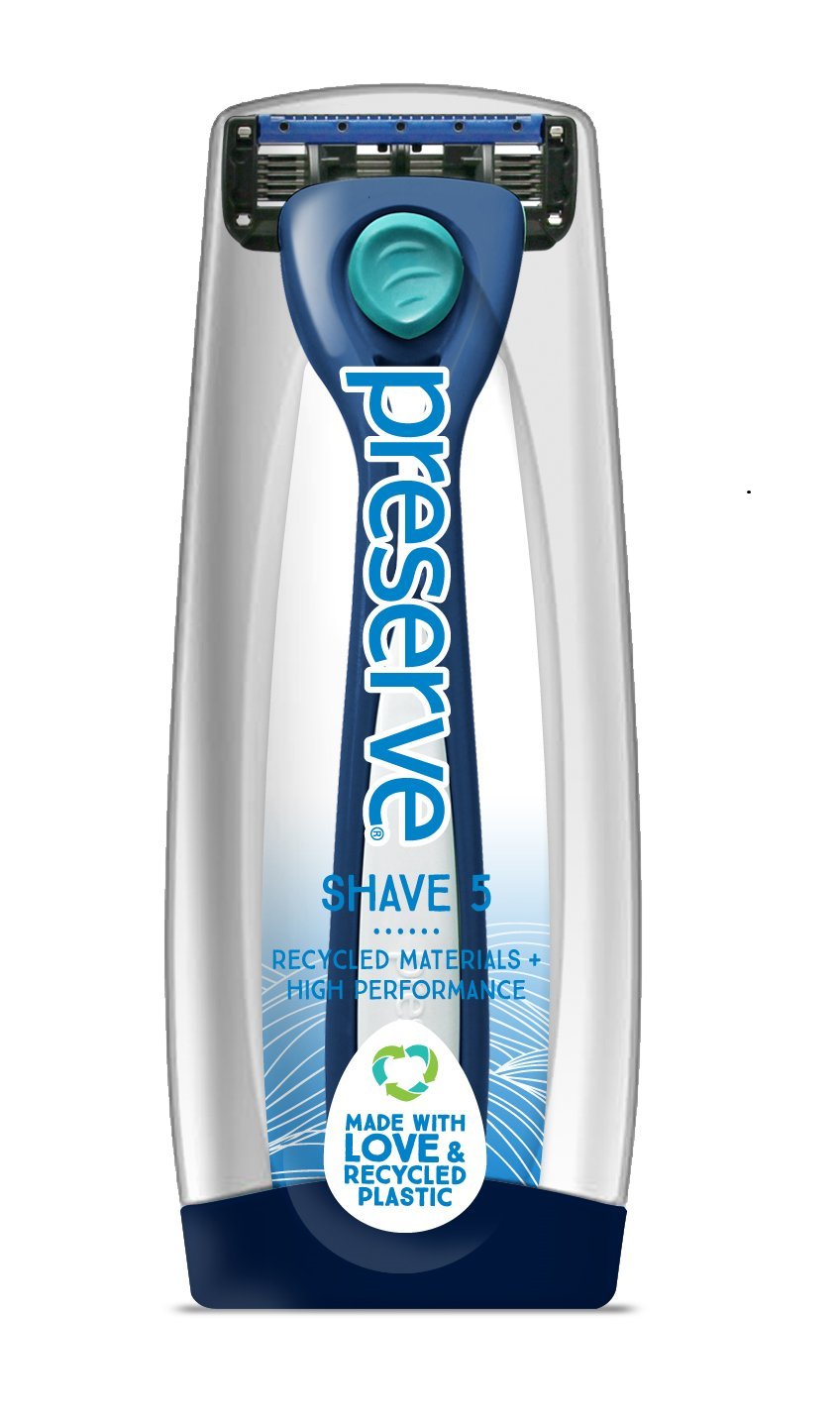 Preserve Shave 5 Five Blade Refillable Razor, Made from Recycled Materials - Eco Trade Company