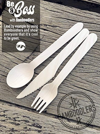 Disposable Wooden Cutlery Set | 100% All-Natural, Eco-Friendly, Biodegradable - Eco Trade Company