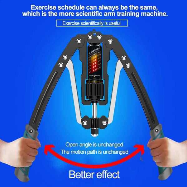 Adjustable Hydraulic Power Twister for Arm and Chest Exercise, LCD Display,  Safe Fitness, Golden Ratio Triangle Structure, Home Gym Equipment