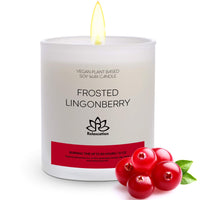 Big Candle in Luxury Matte White Glass Jar Soy Wax Eco-Friendly Clean Burn up to 80 hours - COZY CHRISTMAS Holiday Scent - Made in USA 10 oz - Eco Trade Company