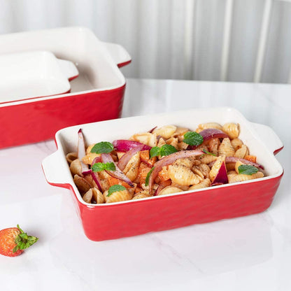 Bakeware Set, Rectangular Baking Pan Ceramic Glaze Baking Dish - Eco Trade Company