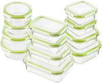 Glass Food Storage Containers with Lids, 24 Pcs Glass Meal Prep Containers, Airtight Glass Bento Boxes, BPA-Free & FDA Approved & Leak Proof - Eco Trade Company