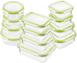 Glass Food Storage Containers with Lids, 24 Pcs Glass Meal Prep Containers, Airtight Glass Bento Boxes, BPA-Free & FDA Approved & Leak Proof - Eco Trade Company