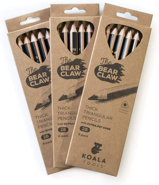WEIBO Bear Claw Pencils (Pack Of 12) - Fat, Thick, Strong