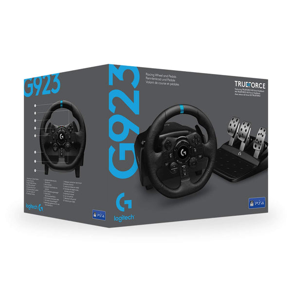 Logitech G923 Racing Wheel and Pedals for PS5, PS4 and PC Featuring  TRUEFORCE