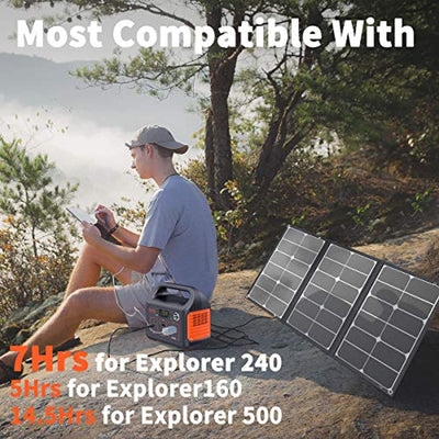 Jackery SolarSaga 60W Solar Panel for Explorer 160/240/500 and HLS290 as Portable Solar Generator, Portable Foldable Solar Charger for Summer Camping - Eco Trade Company
