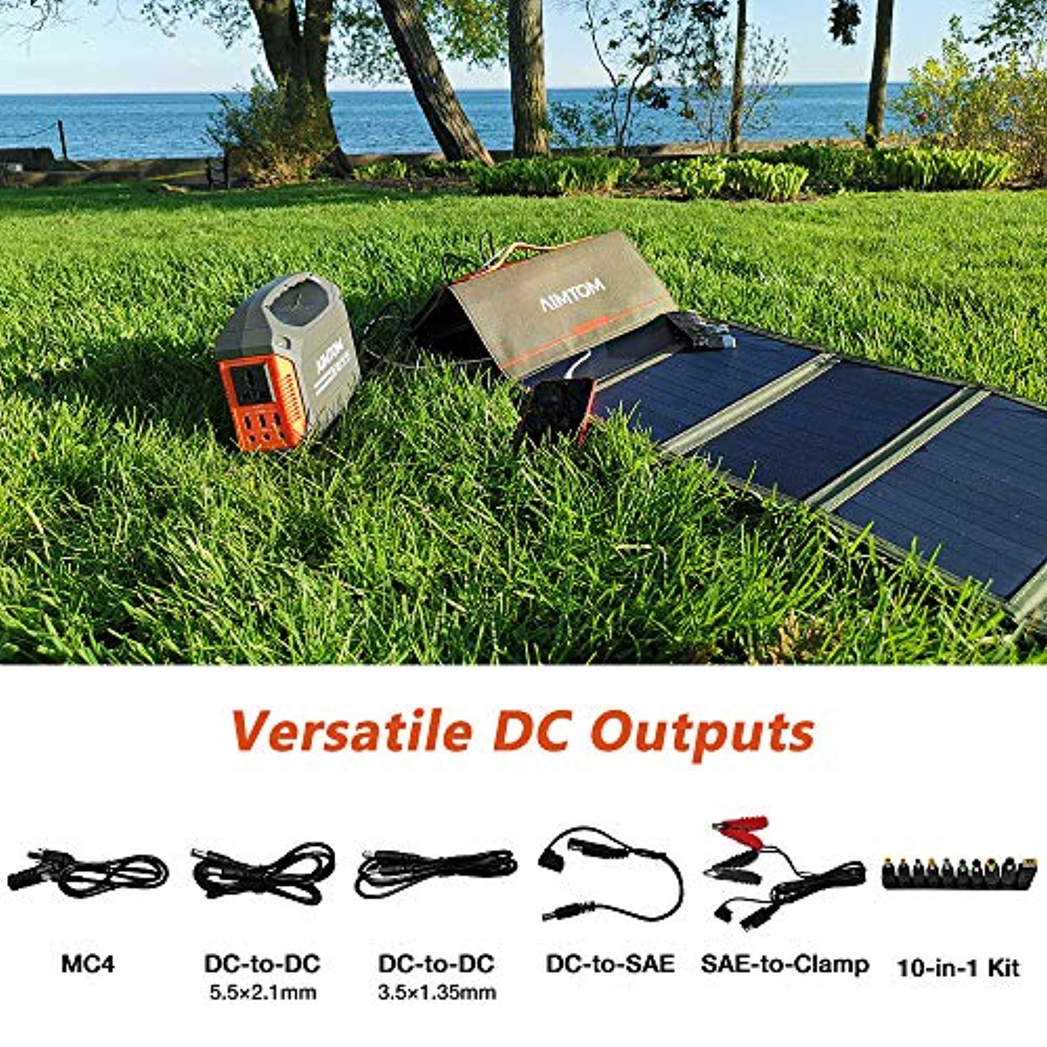Portable Solar Charger – 60W Foldable Solar Panel with 5V USB and 18V DC for iPhone etc. 5-18V Devices Compatible with Solar Generators Power Stations - Eco Trade Company
