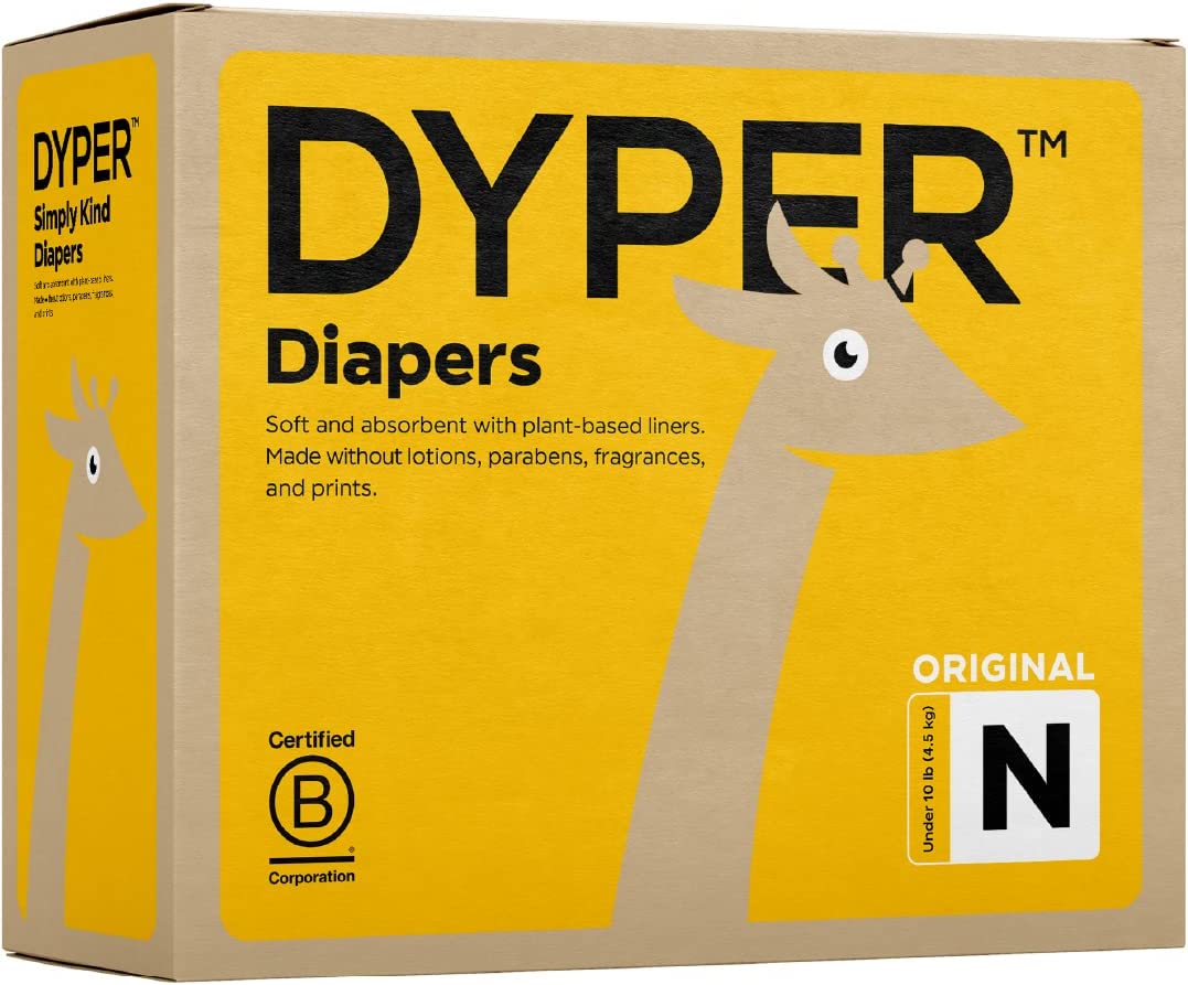Bamboo Baby Diapers, Natural Ingredients, Cloth Alternative, Day & Overnight Plant-Based Eco-Friendly Hypoallergenic for Sensitive Newborn Skin - Eco Trade Company