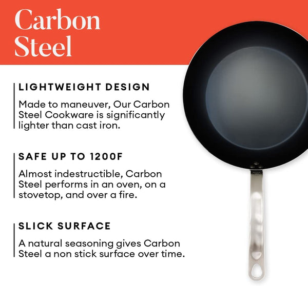 Made In Cookware - 12 Blue Carbon Steel Frying Pan - Made in France 