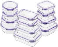 Glass Food Storage Containers with Lids, 24 Pcs Glass Meal Prep Containers, Airtight Glass Bento Boxes, BPA-Free & FDA Approved & Leak Proof - Eco Trade Company