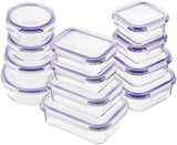 Glass Food Storage Containers with Lids, 24 Pcs Glass Meal Prep Containers, Airtight Glass Bento Boxes, BPA-Free & FDA Approved & Leak Proof - Eco Trade Company