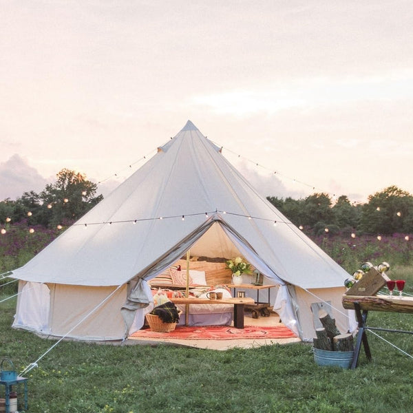 bell tents canvas Outdoor Waterproof Cotton Canvas Family Camping Bell Tent – Eco Trade Company