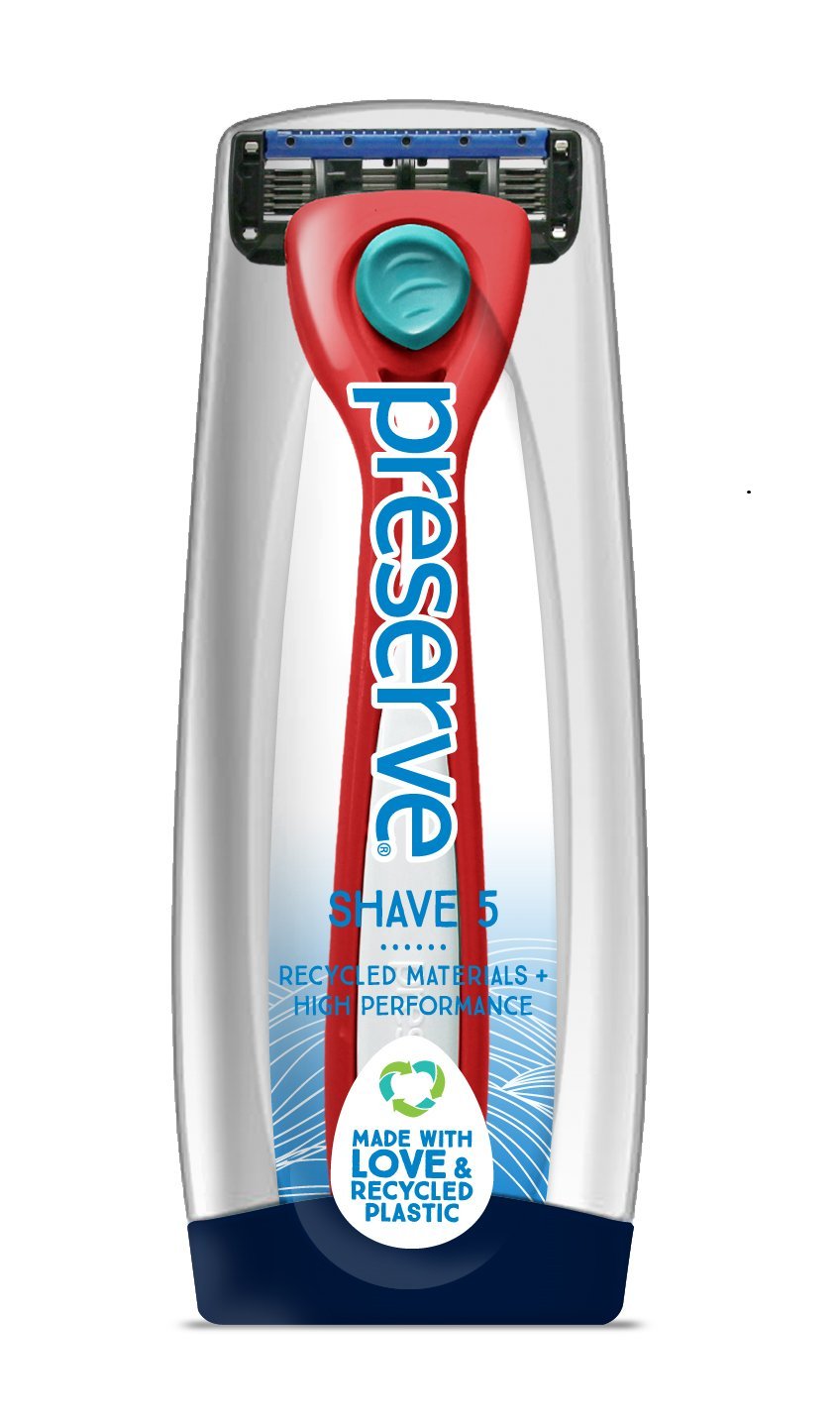 Preserve Shave 5 Five Blade Refillable Razor, Made from Recycled Materials - Eco Trade Company