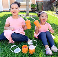 2pk Straw Cups with Reversible Straws Plus 2 Bonus Replacement Straws | Eco Friendly Recycled HDPE Cup Base, Made in USA - Eco Trade Company