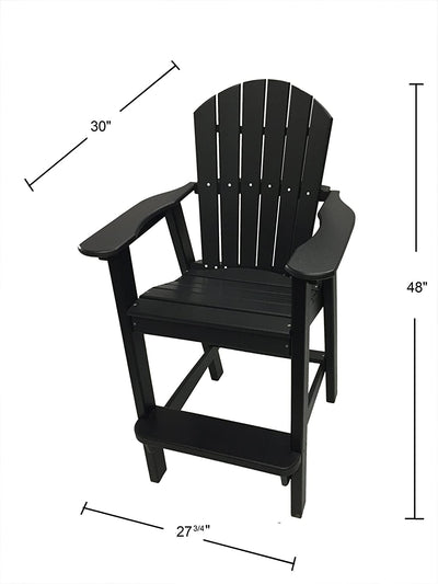 Recycled Poly Resin Balcony Chair – Durable and Eco-Friendly Made in USA - Eco Trade Company