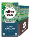Dark Chocolate Bars, Pure Dark Cocoa, Fair Trade, Organic, Non-GMO, Gluten Free, 12-Pack Super Blackout - Eco Trade Company