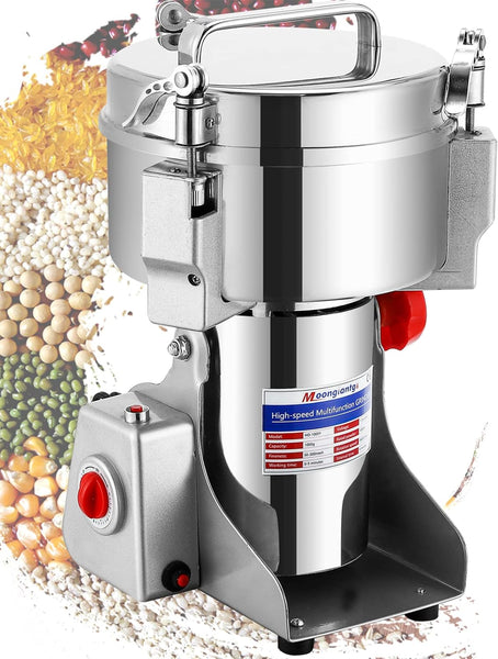 Electric Grain Mill Grinder, Commercial Spice Grinder Stainless Steel